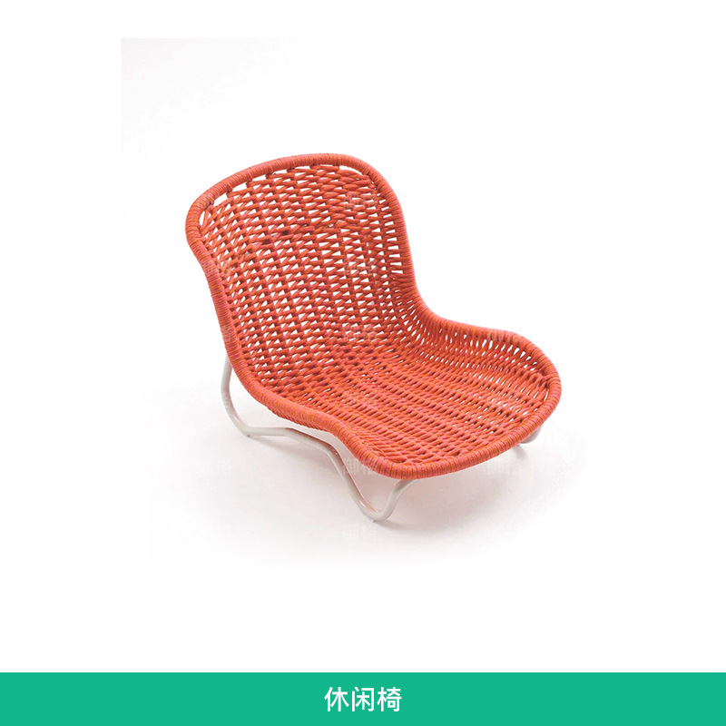 Balcón al aire libre silla de ratán hogar perezoso ocio silla mesa de té de tres piezas jardín al aire libre patio mesa y silla de ratán image 7