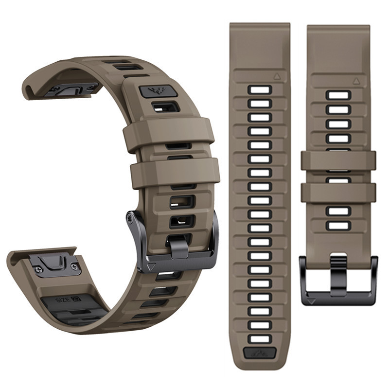 Saat üçün silikon qayış, iki rəngli, 51 mm, universal bağlantı