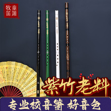 洞箫短箫乐器初学专业高档紫竹六古风入门零基础八孔GF调便携玉萧