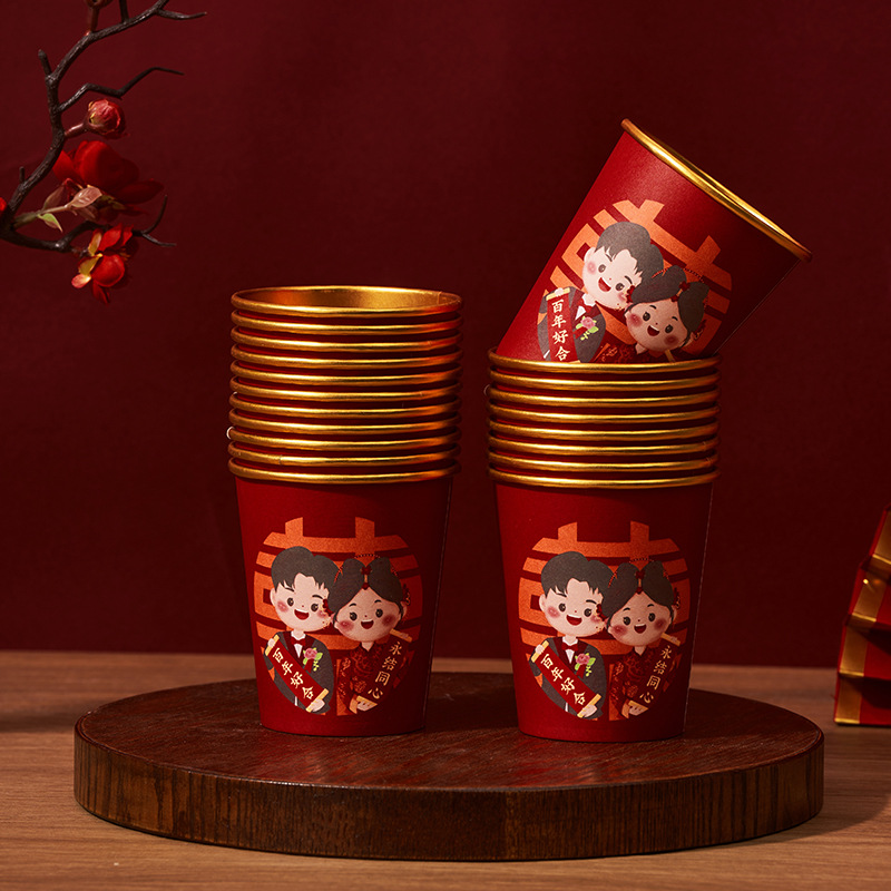 Gold foil cup-a hundred years of good union and everlasting unity