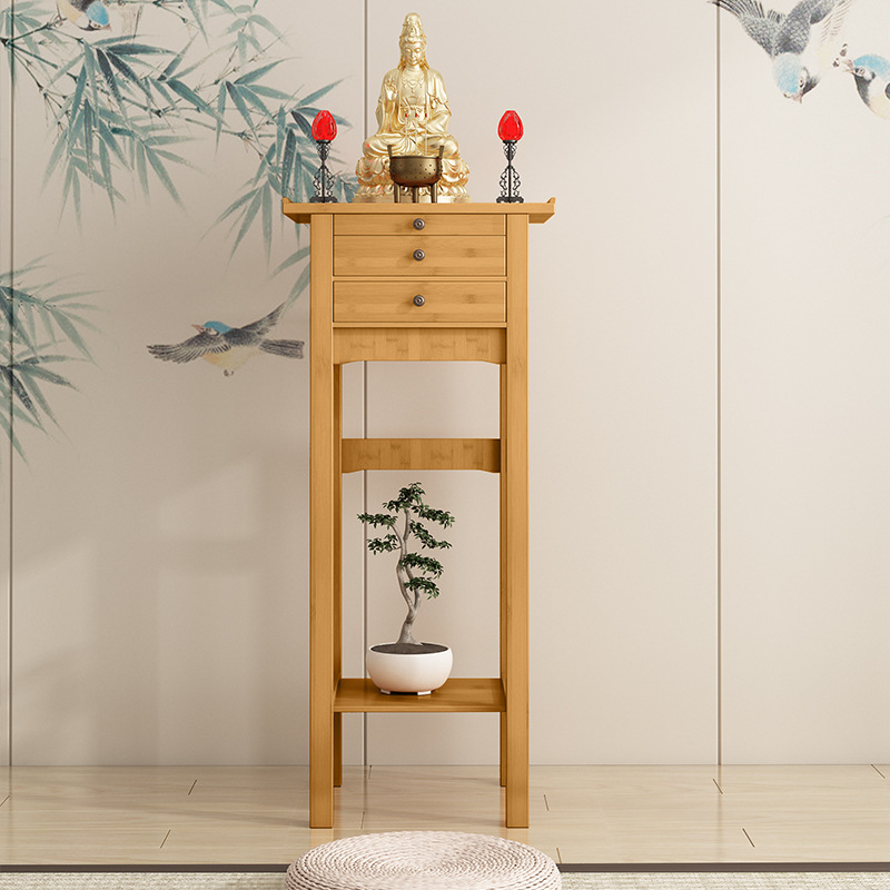 Wholesale Buddhist Shrine New Chinese Style Vertical Cabinet Solid Wood Buddhist Shrine Home Living Room Buddha Statue Vertical Cabinet Shrine Buddhist Table Modern Simple Supply