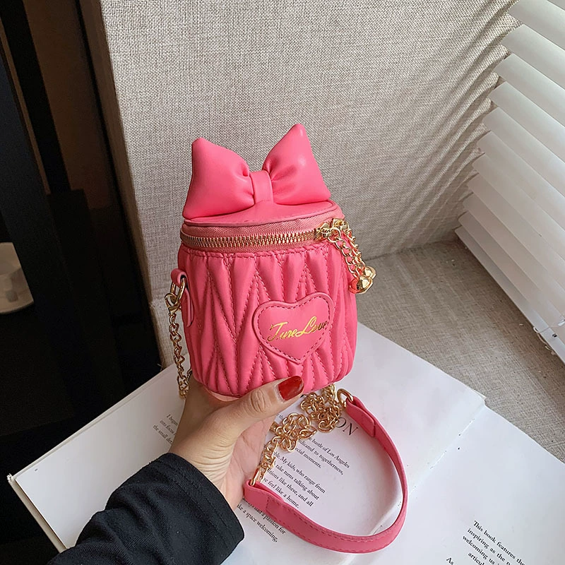 Small children's bag, shoulder bag with bow, lipstick, new collection, Chanel style