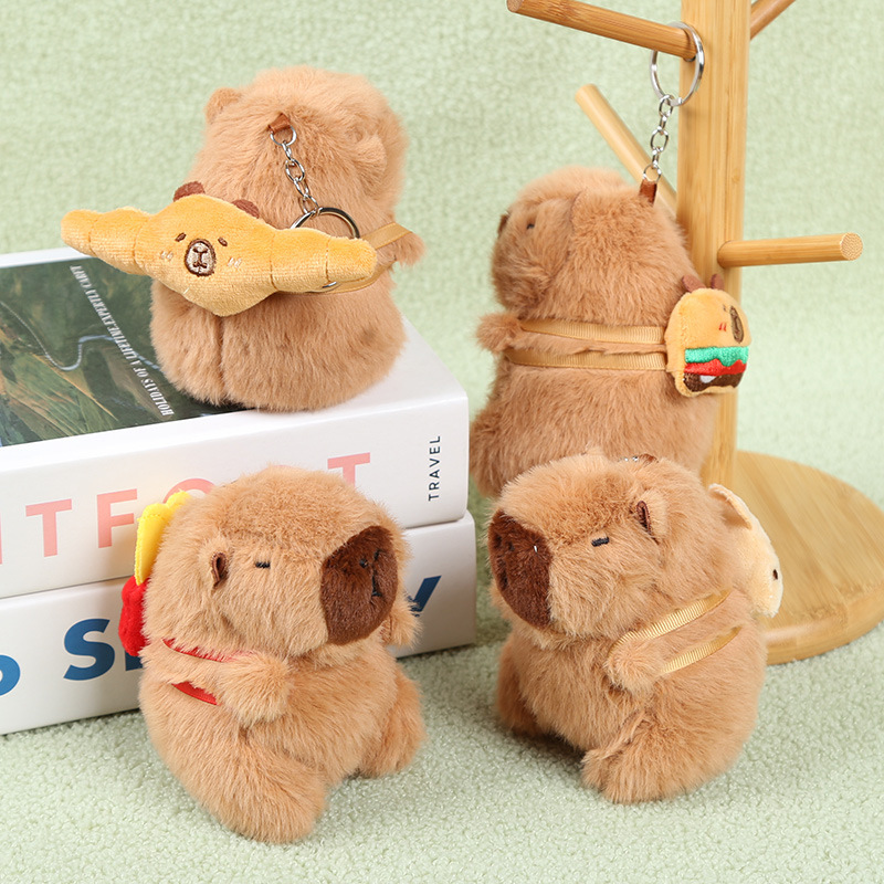 Kapibala Plush Toy Afternoon Tea Capybara Doll Pendant Small Doll Backpack Jewelry Gift Doll Wholesale Kapibala Plush Toy Afternoon Tea Capybara Doll Pendant Small Doll Backpack Jewelry Gift Doll Wholesale