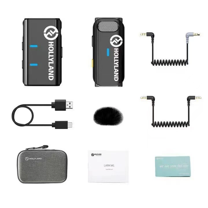 Беспроводной петличный микрофон Hollyland Lark M2, два передатчика, варианты USB/Lightning/TRS