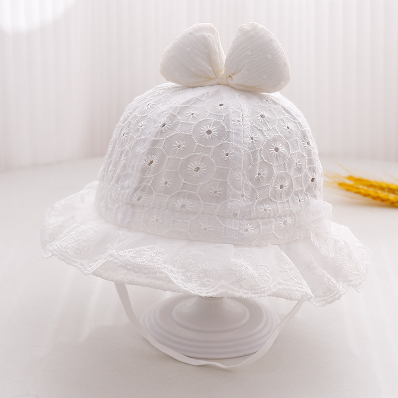 Sombrero de bebé 2024 primavera delgada niñas arco princesa sombrero pescador bebé fresco sombrero solar