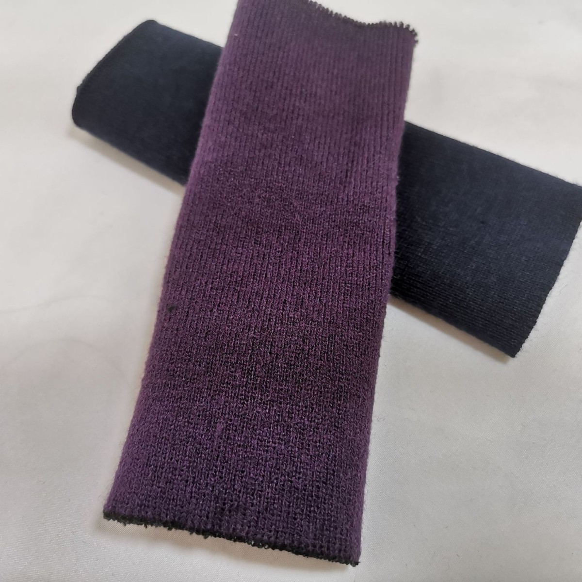 厂家直销纯色针织腈纶紫色无缝衣袖口领口袖口下摆针织面料现货