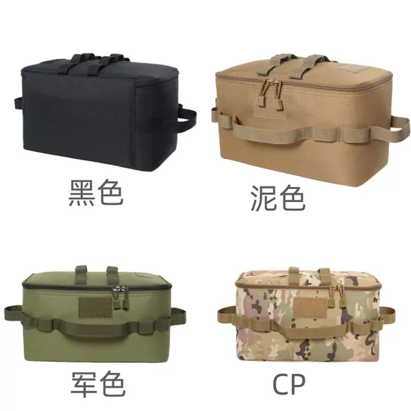 Outdoor Tactical Camping Storage Bag Camouflage Handbag Camping Cookware Storage Bag with Shoulder Strap Luggage Bag Storage Bag