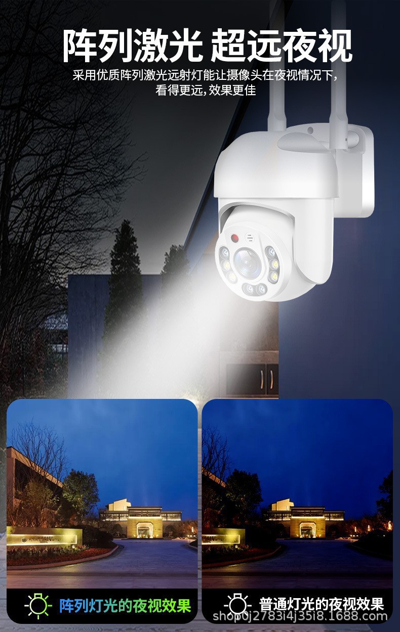 Dome-Kamera 3 Megapixel Full HD Outdoor wasserdicht kabellos WLAN Smartphone-Fernzugriff Sicherheitsüberwachung