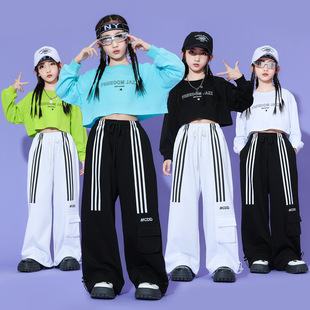 Children's Jazz Dance Costume Children's Fashion Western Style Show Stage Navel Dress Girls' Hip Hop Jazz Performance Fashion Dress