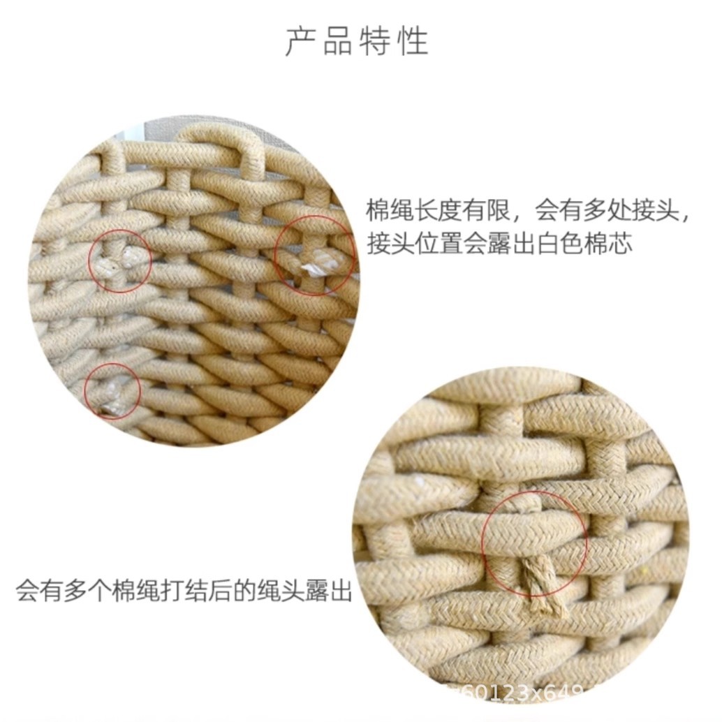 Cesta de almacenamiento tejida a mano personalizada cesta de almacenamiento de cuerda de papel caja de almacenamiento de entrada cesta de madera caja de almacenamiento de bocadillos cesta doméstica