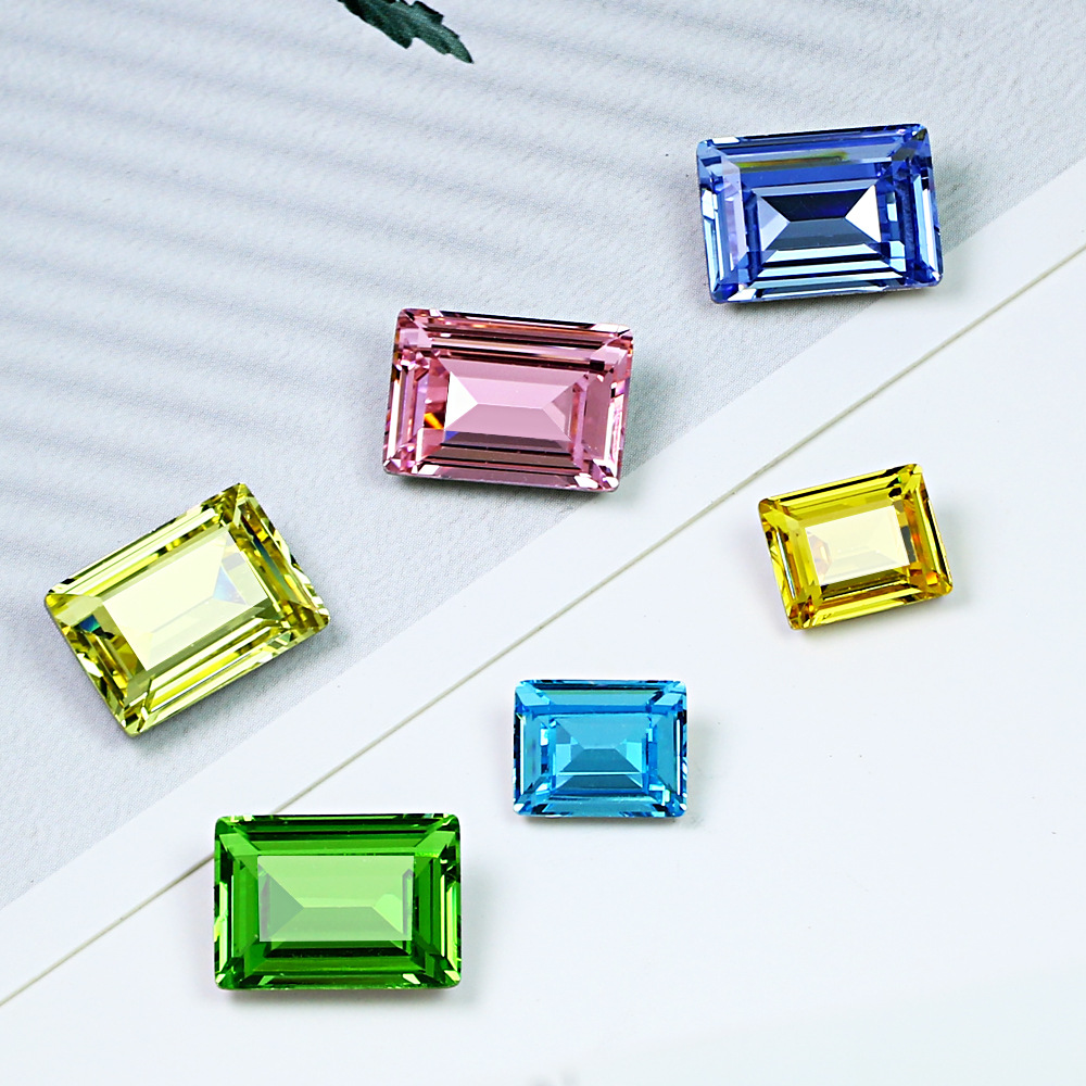 Rectangular стеклянный аксессуар, аксессуары для маникюра, 14×10 мм