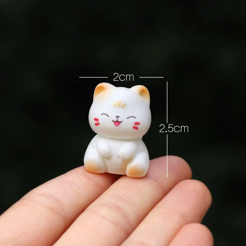 Мини-фигурка котёнка из смолы, мультяшная, для микроландшафта, 8 цветовых вариантов