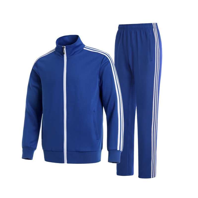 Primavera y otoño transfronterizos tres barras set de ropa deportiva casual hombres cardigans grandes camisetas deportivas uniformes escolares dos sets