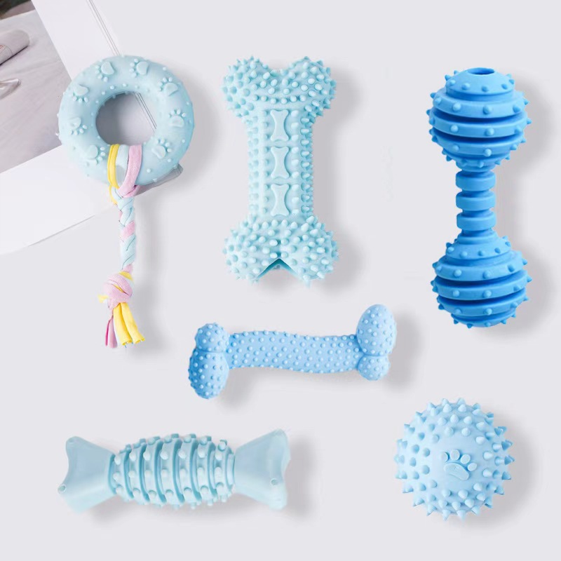 Juguete para mascotas de TPR de gran venta transfronterizo, palo de dentición para perros para entretenimiento, juguete de autoentretenimiento para cachorros duradero y resistente a las mordidas.