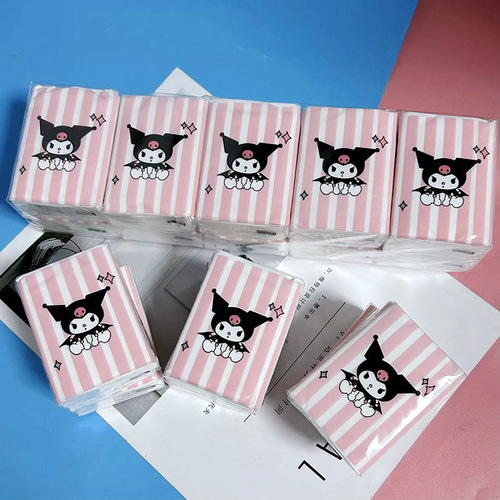Kurolo Handkerchief Paper Student Portable Small Packet Paper Facial Tissue Toilet Paper Napkin Wettable Water Tissue