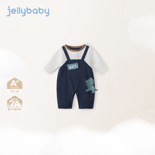 【7A抗菌】婴儿连体衣秋季男宝假两件哈衣新生秋装三个月宝宝衣服