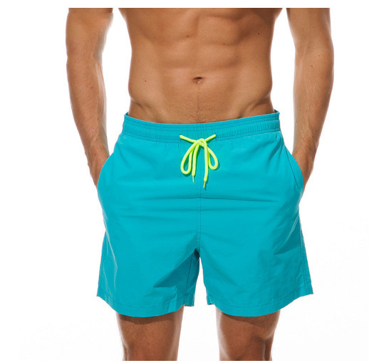 Men's beach pants, men's quarter shorts, breathable lotus leaf style splash proof sports casual pants_viptrois.com