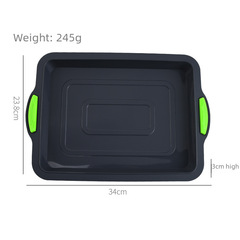 Cross-border food-grade silicone single-color brownie bread baking pan, home DIY mold baking rectangular cake mold