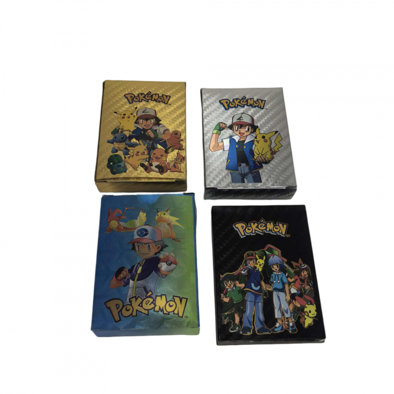 Cross-border foreign trade best-selling Pokémon tabletop game cards: gold foil cards, silver foil cards, black foil collection cards
