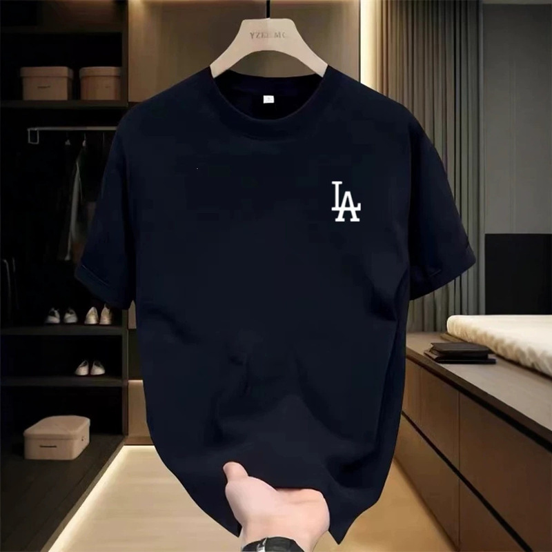 Outlet Exclusive Trendy Brand La Heavyweight Pure Cotton Summer Crew Neck Short-Sleeve T-Shirt Unisex Casual Loose Printed Base Shirt Outlet Exclusive Trendy Brand La Heavyweight Pure Cotton Summer Crew Neck Short-Sleeve T-Shirt Unisex Casual Loose Printed Base Shirt