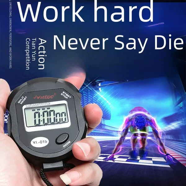 Single-Row Large-Screen Dual-Track Memory Sports Timer for Sports Teachers' Training Stopwatch Competition with Large-Screen Dual-Line Display