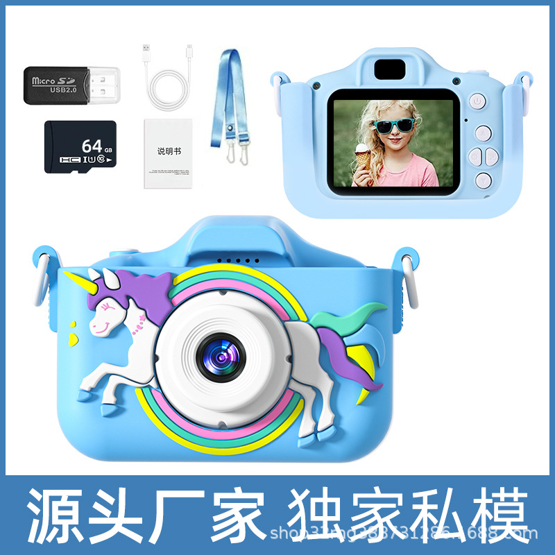 La nueva cámara para niños transfronteriza Polaroid puede tomar fotos e imprimir dibujos animados digital mini X2 HD fábrica de origen de cámara dual