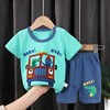 Children's summer sleeves, cotton set, shorts for boys, clothing, T-shirt, children's clothing, Korean style