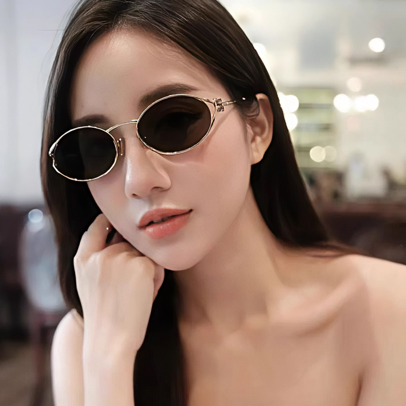 2025新款smu52y老钱风墨镜女陈都灵同款高级感太阳镜防紫外线眼镜|undefined