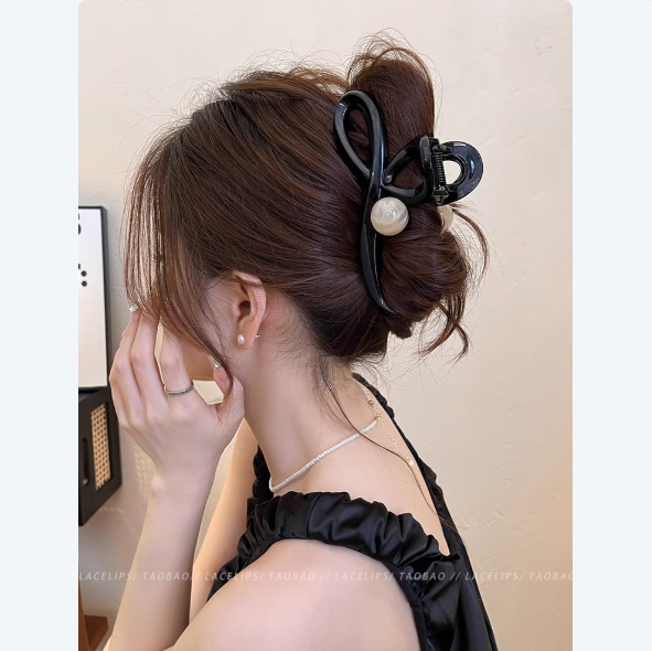 [premium black] beige bead large gripper