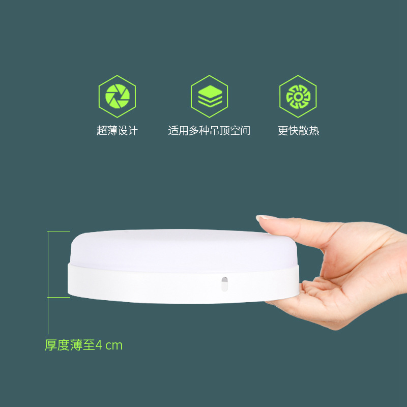 LED de montaje abierto sin marco gran lámpara de panel luminoso lámpara de techo cuadrada redonda simple lámpara de techo downlight