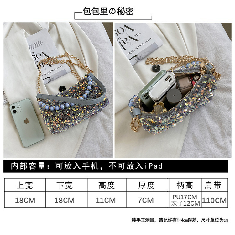 Fashion Sequined Chain Shoulder Messenger Portable Bag Wholesale display picture 21