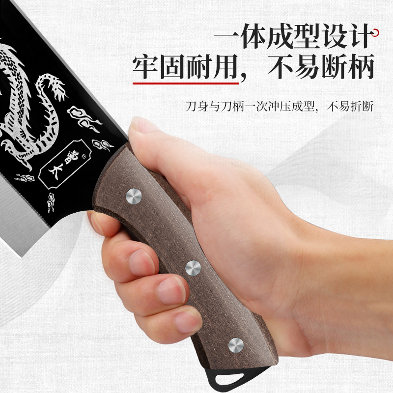 Corriendo ríos y lagos cuchillo de cocina forjado a mano patrón de dragón cuchillo de rebanar Acero inoxidable hogar afilado Cuchillo de cocina fábrica