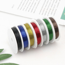 10m/卷0.4mm彩色细铁丝厂家直销 DIY手工制作花艺原材料扎丝铁丝