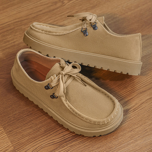 Kangaroo Shoes Men Classic Japanese Workwear Shoes Retro Casual Leather Shoes Men Laced Japanese Derby Shoes Outdoor Hiking