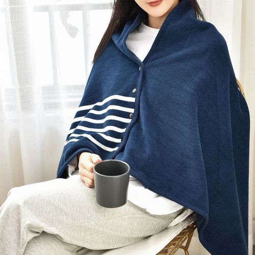 Class A soft office shawl blanket thickened flannel blanket autumn and winter lazy blanket nap blanket multi-functional warmth