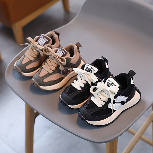  Autumn New Boys' and Girls' Sports Shoes, Boys' Magic Stick Casual Shoes, Children's Small and Medium Running Shoes