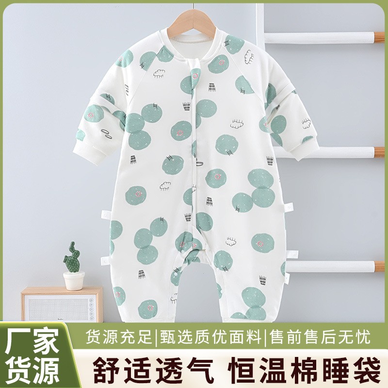 Infant 60g Open-Crotch Sleeping Bag Newborn Baby Long-Sleeve Warm Sleepwear Infant Winter Baby Sleep Robe Toddler