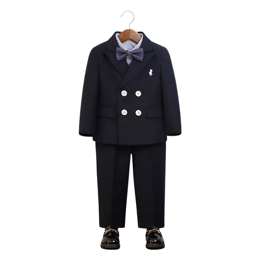 Children's suit boys' embroidered small suit vest suit flower children's one-year-old dress baby host piano costume
