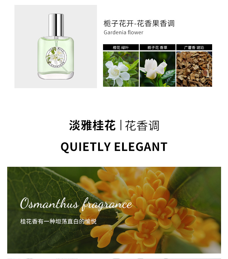 Gardenia Floral Water for ladies, rose and Osmanthus White tea, long-lasting fragrance for 72 hours, Fresh and light Fragrance spray for students undefined