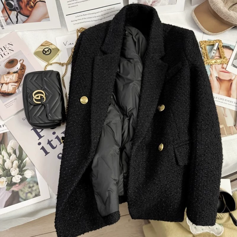 金步康 Black elite winter classic suit jacket, Korean style