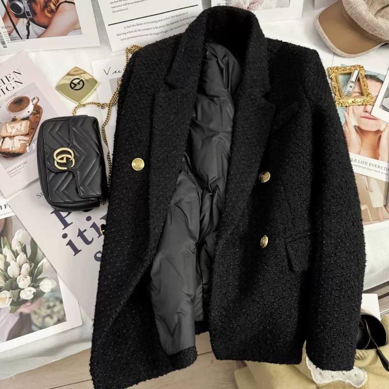 金步康 Black elite winter classic suit jacket, Korean style
