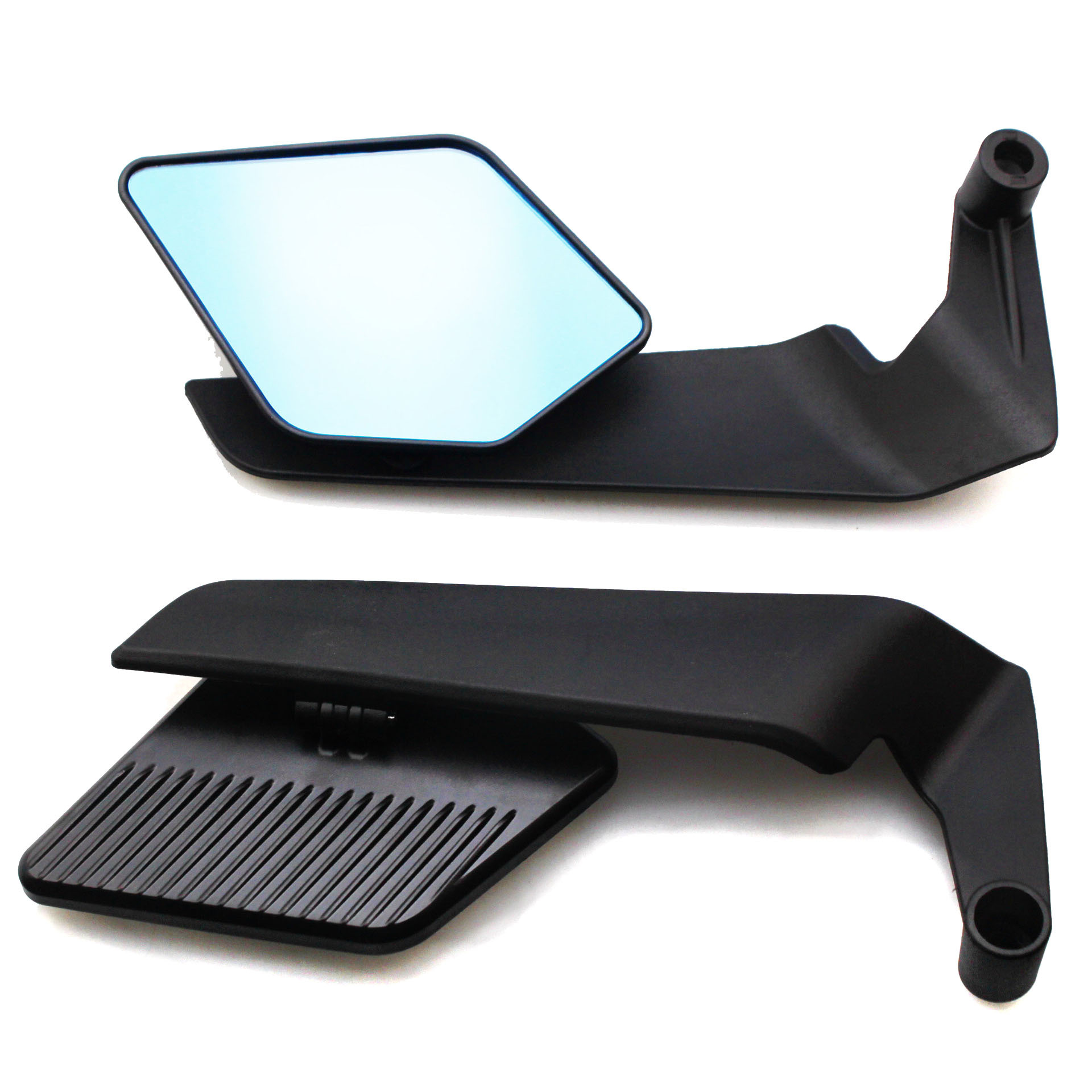 Blade-Shaped Wind-Resistant Diamond-Shaped Rearview Mirror Suitable for Niu Jikou Universal Motorcycles, Plastic Folding Mirror