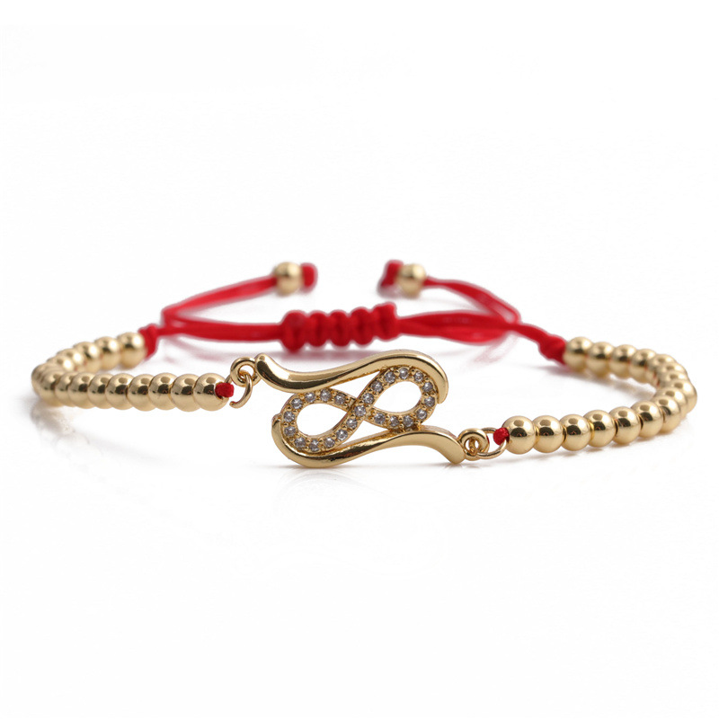 Pulsera Ajustable Infinita De Circonio Blanco De Moda display picture 3