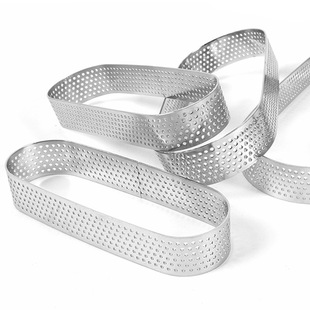 in stock 304 stainless steel oval tower ring French cake mold 2.0 high with hole fruit lemon tart mold