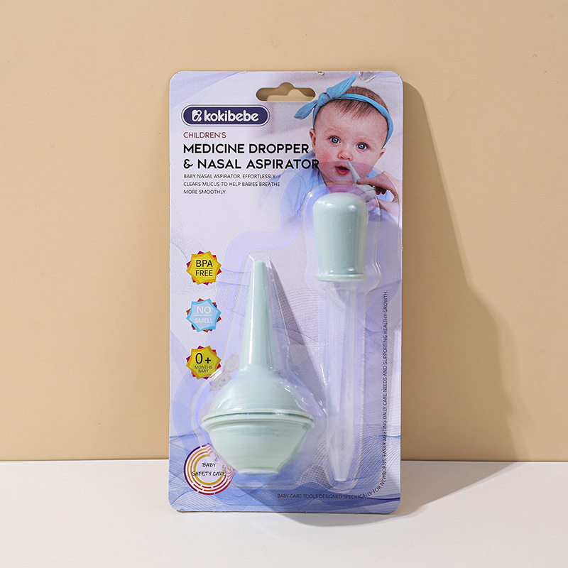 Alimentador de cuentagotas para bebés, aspirador nasal, nariz, congestión nasal, suministros para bebés, succión nasal, bomba TPE, aspirador nasal