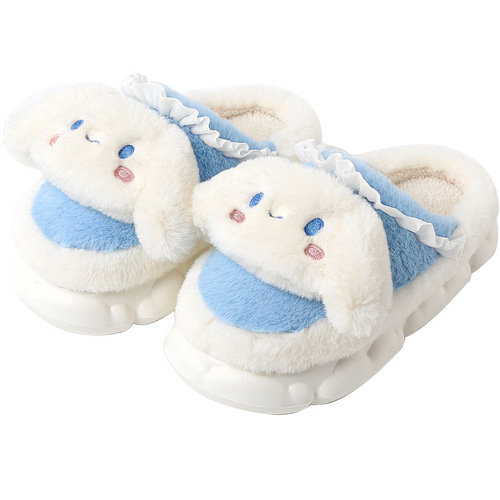 Sanrio cotton slippers for women in winter, couples' home warm thick-soled cute furry slippers wholesale