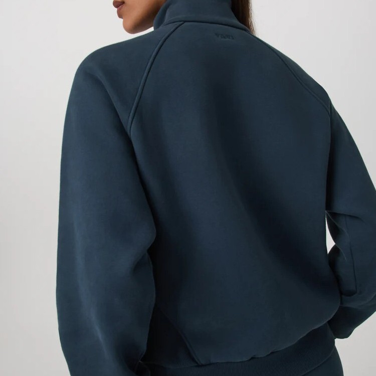 Autumn Outdoor Cotton Jacket for Women, Thermal Clothing, Stand-Up Collar Zipper Sports Cardigan, Casual Loose Sweatshirt Manufacturer