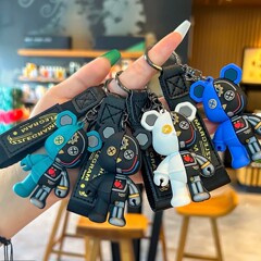 クリエイティブトレンディなブランド半解剖メカニカルベアキーホルダーパーソナライズされたかわいいペンダントカーバッグキーホルダー卸売