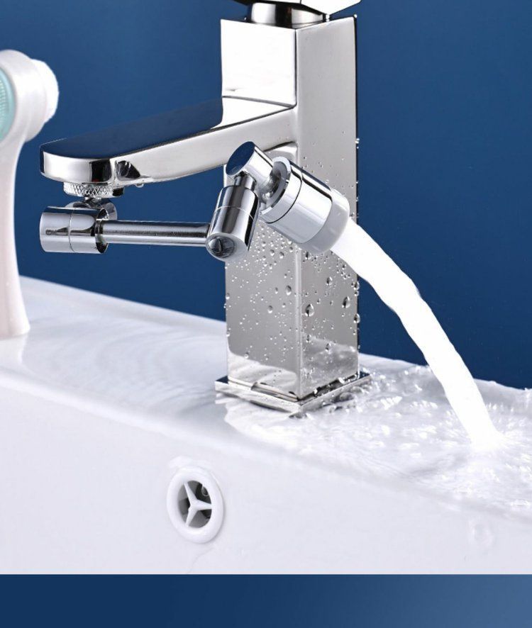 1080-degree faucet face wash basin copper universal mechanical arm rotatable bathroom hair wash basin extension splash-proof water undefined