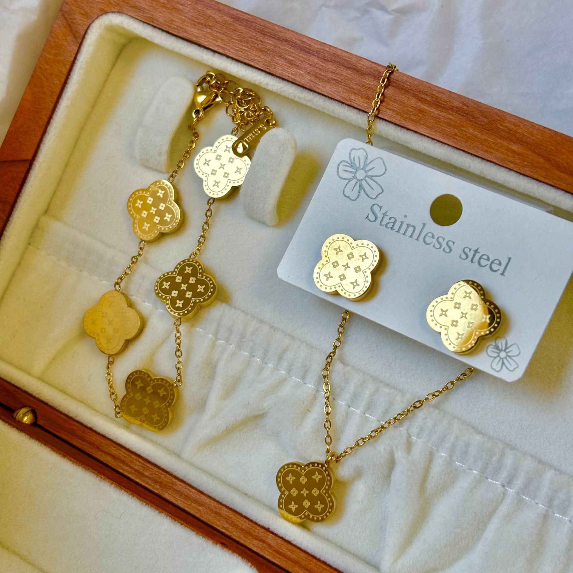 노안 목걸이 귀걸이 팔찌 세트